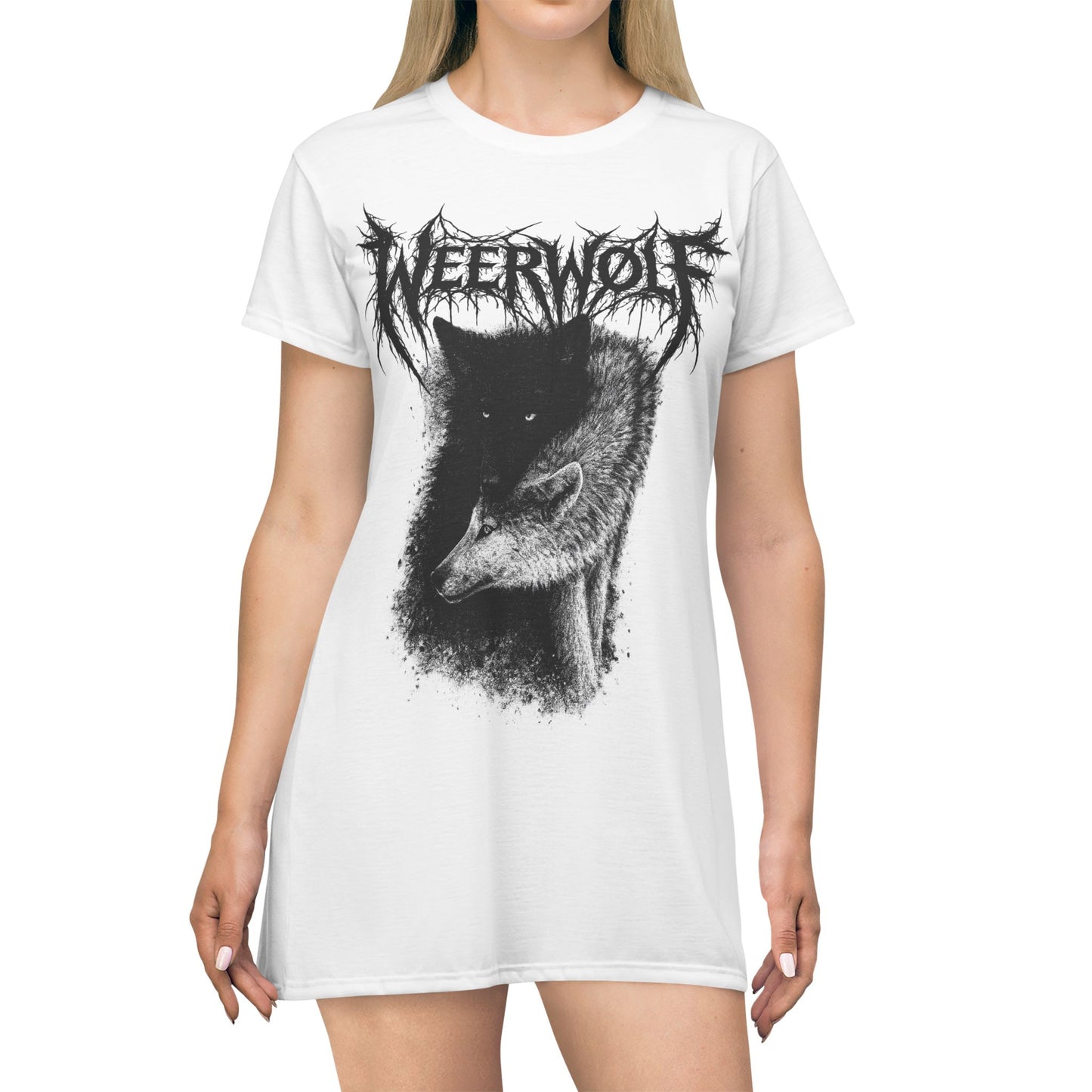 Weerwølf T-Shirt Dress | Black Ink