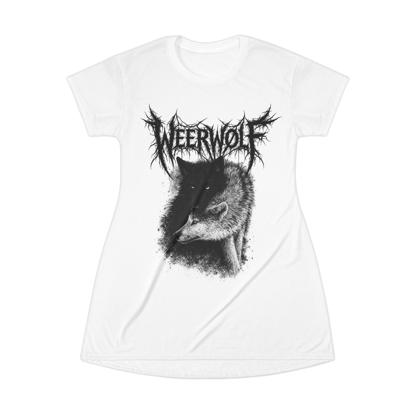 Weerwølf T-Shirt Dress | Black Ink
